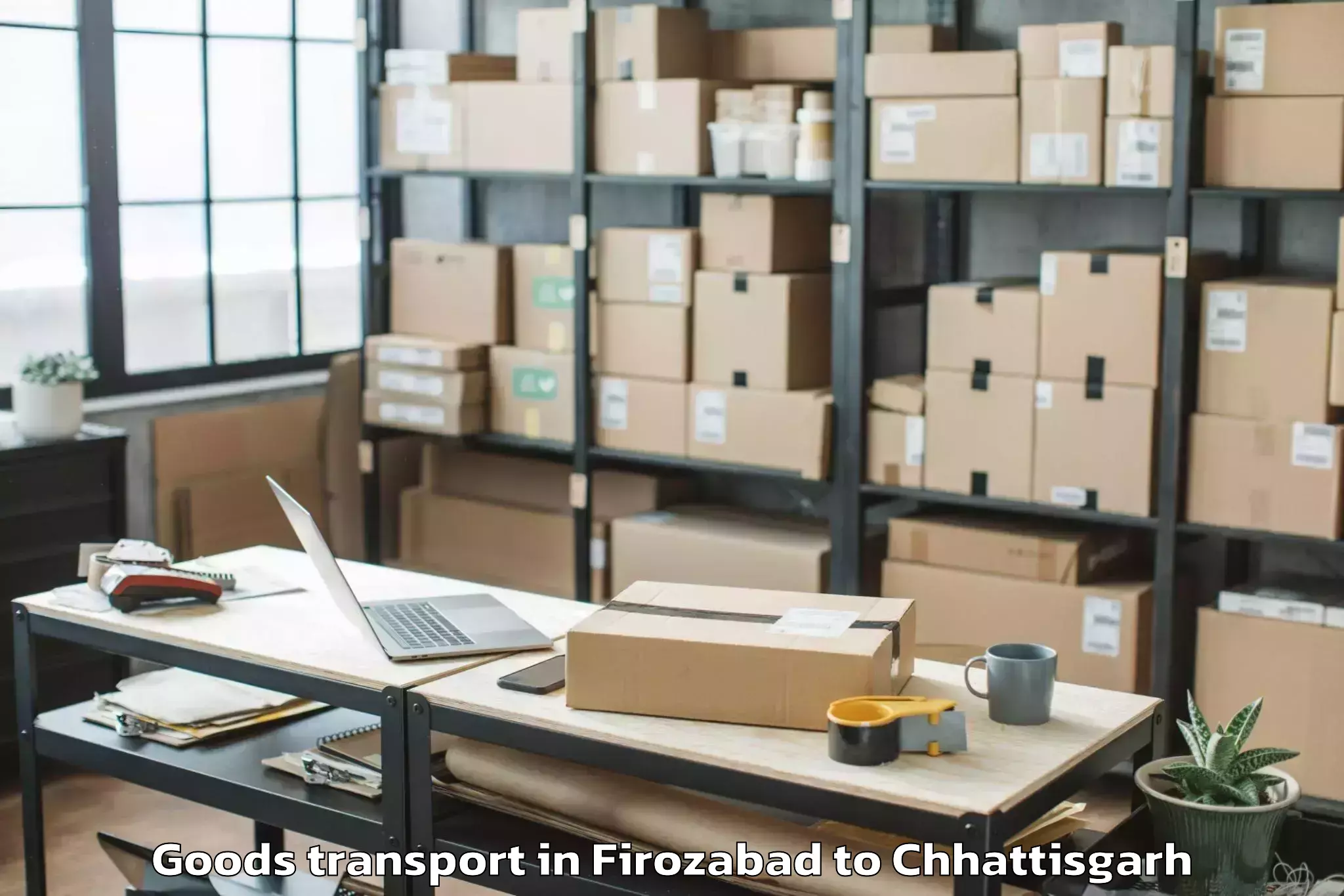 Reliable Firozabad to Kharora Goods Transport